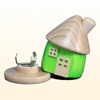 Räucherhaus rund, grün, klein, 9 cm