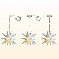 Mini-Sternenkette, weiß, 3 Sterne ca. 12cm, mit...