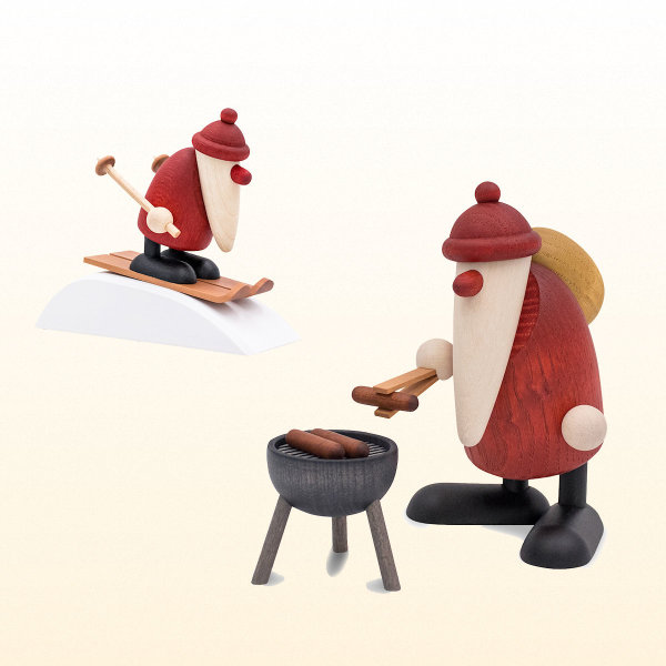 Geschenkeset Weihnachtsmann am Grill & Miniaturset 8