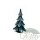 Baum gr&uuml;n-wei&szlig; lackiert, 9,5cm
