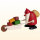Weihnachtsmann mit Schubkarre und Geschenke, 9cm