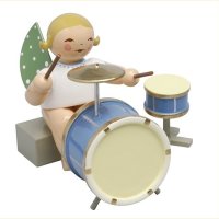 Engel mit zweiteiligem Schlagzeug, blond