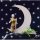 Sternkopf-Engel mini aus Akazienholz mit Trompete im Mond