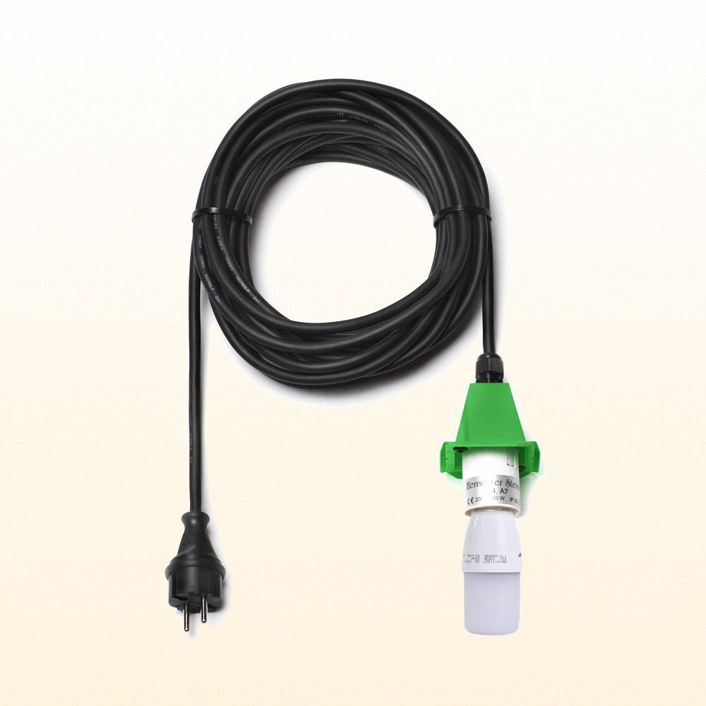 Kabel 10m für Herrnhuter Kunststoffsterne grün für Außen mit LED