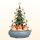 Spieldose mit unter dem Baum sitzenden Engeln, Melodie "We wish you a merry christmas"