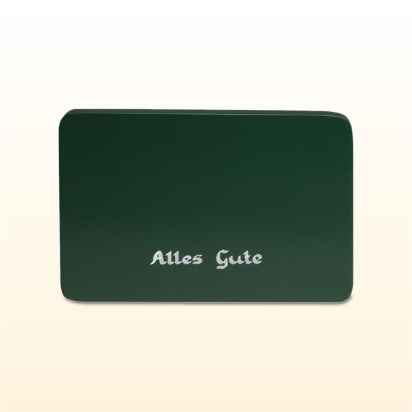 Beschriftete Sockelplatte, grün, "Alles Gute"