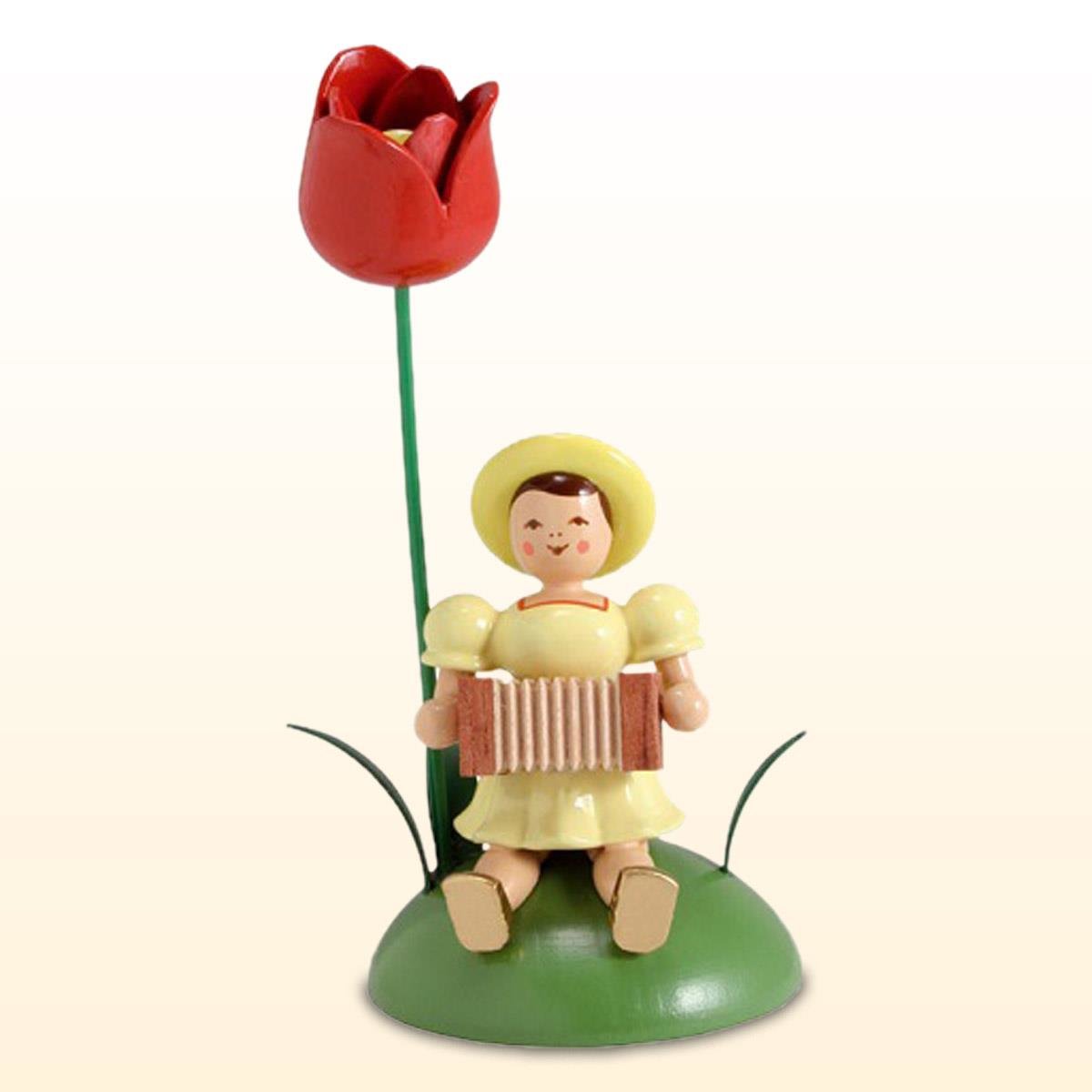 Blumenkind sitzend Tulpe und Harmonika - Outlet