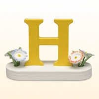 Mageritenengel mit Blume und Buchstabe H