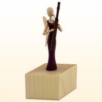 Sternkopf-Engel mini stehend mit Fagott auf Sockel