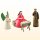 Krippenszene, klein, 4 Figuren, Christi Geburt